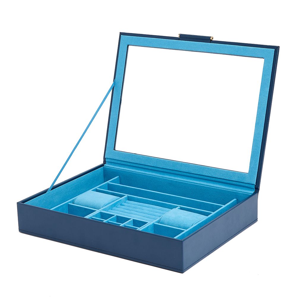Joyero Sophia con ventana Azul - WOLF