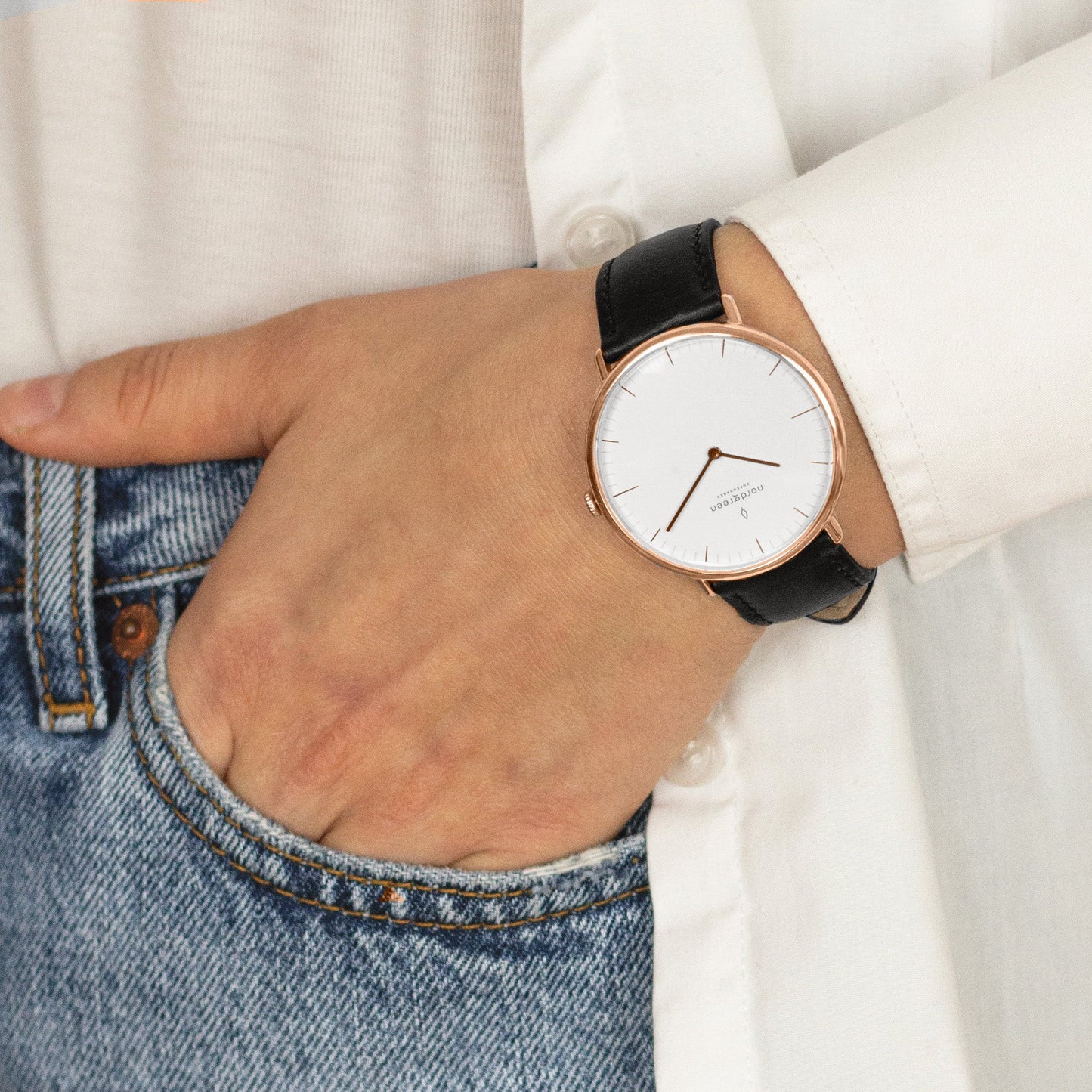 Native Cuero Oro Rosa 32mm - Nordgreen