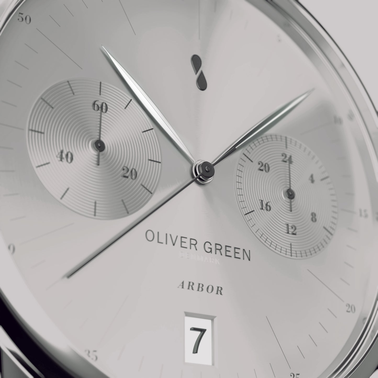 Arbor 41 mm Blanco Silicona Marrón - Oliver Green