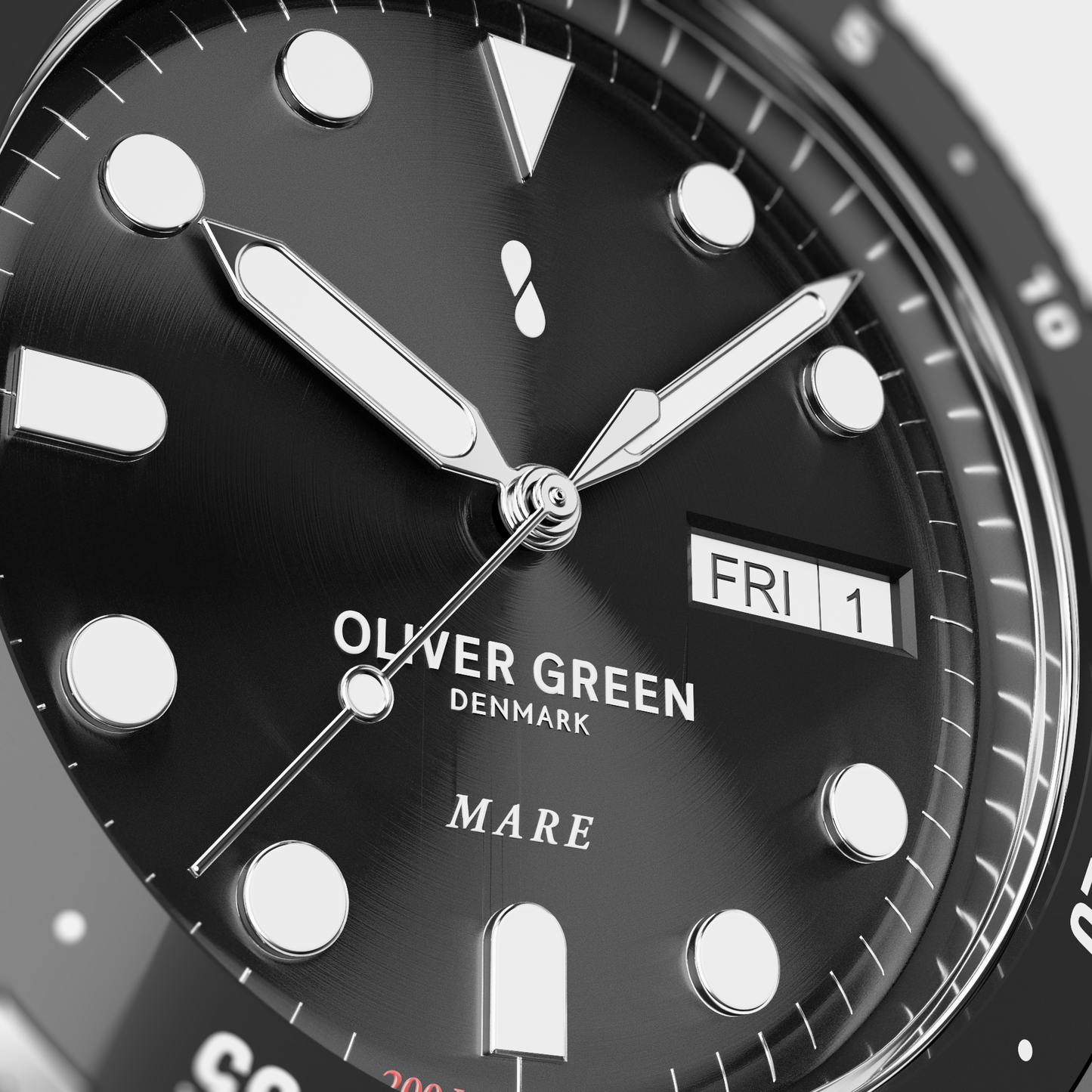 Mare 36 mm Negro Eslabones - Oliver Green