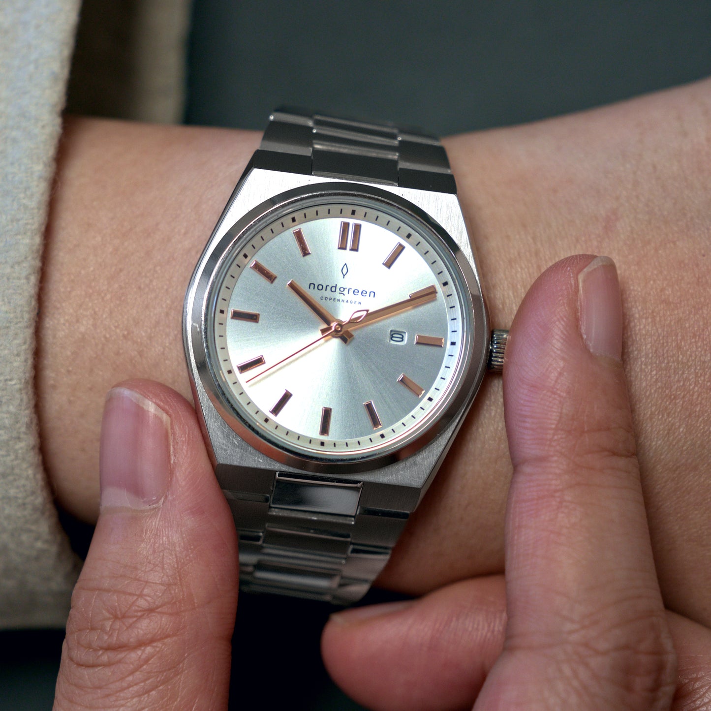 Succession Esfera Rose/Plata 35mm - Nordgreen