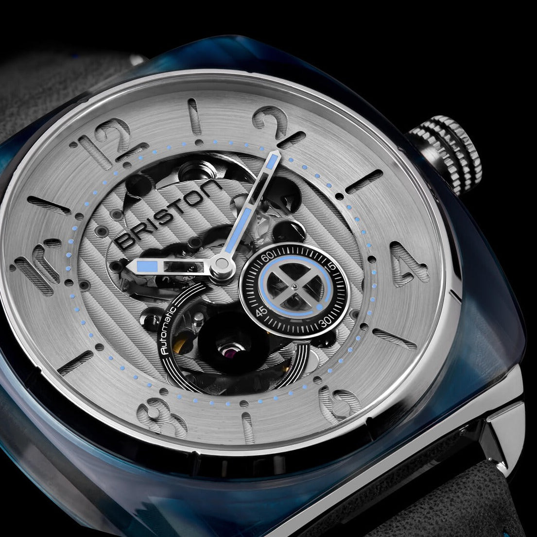 Streamliner Skeleton Acetato Azul Ahumado - Gris Vintage