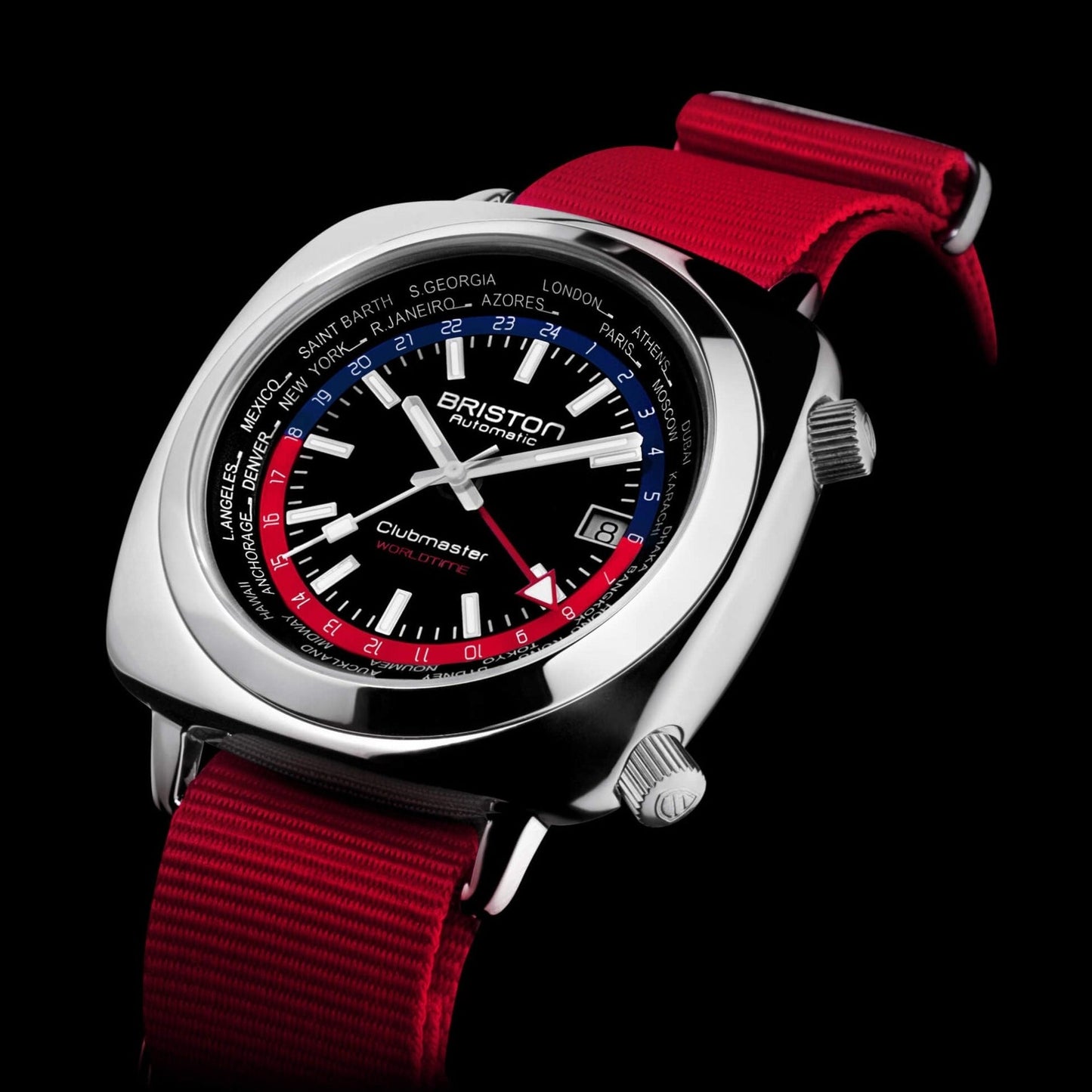 Clubmaster Traveler Worldtime Acero - Rojo