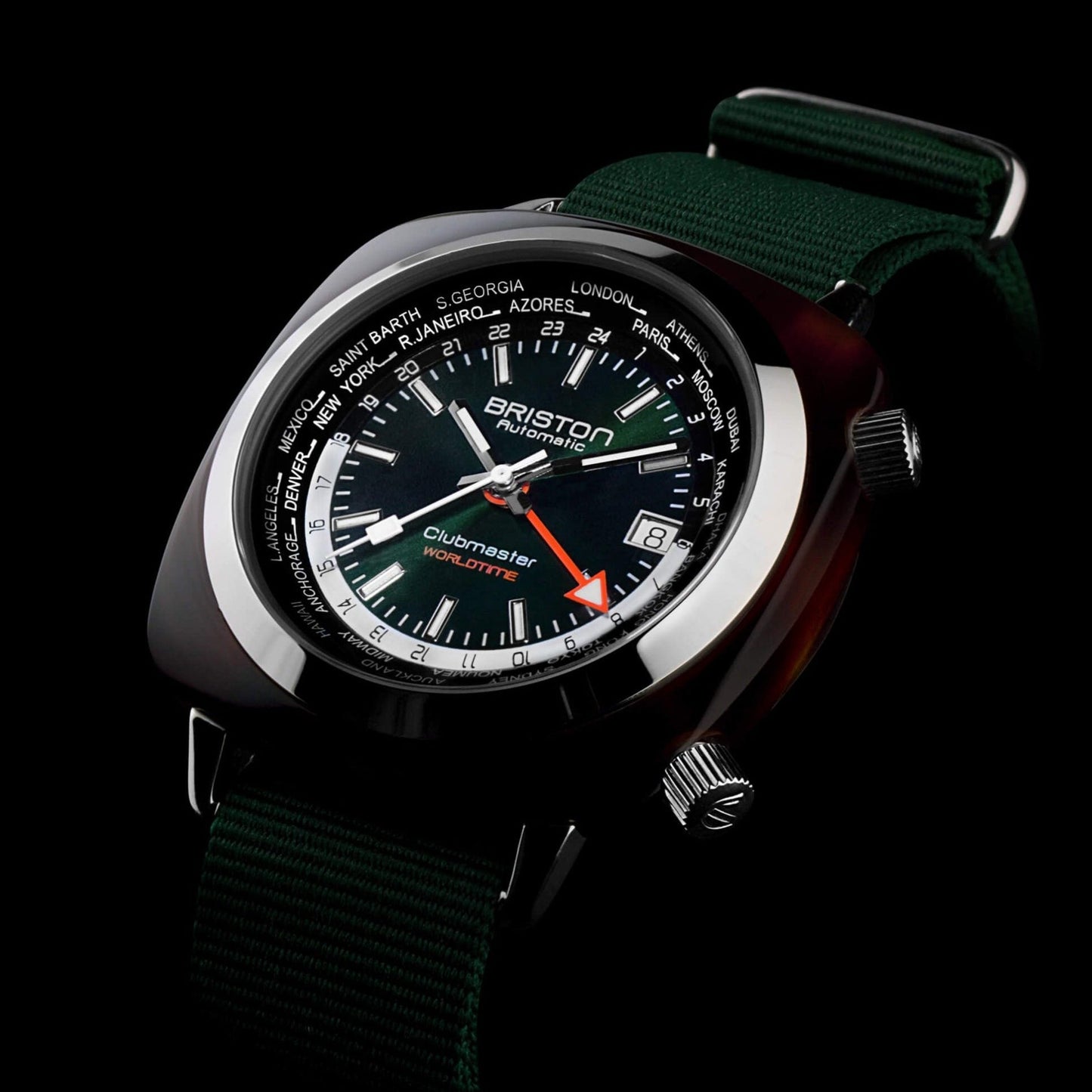 Clubmaster Traveler Worldtime Acetato - Verde Inglés