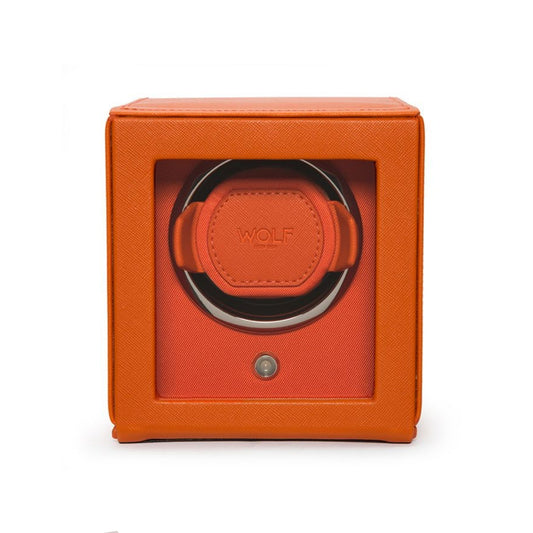 Winder de Reloj Individual con Tapa Cub - Naranjo