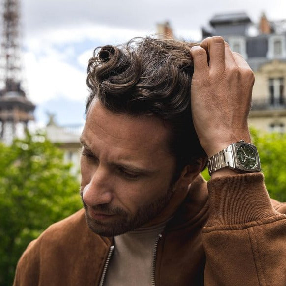 Streamliner Urban Auto Acero y Acetato - Verde Oliva Malla de Acero