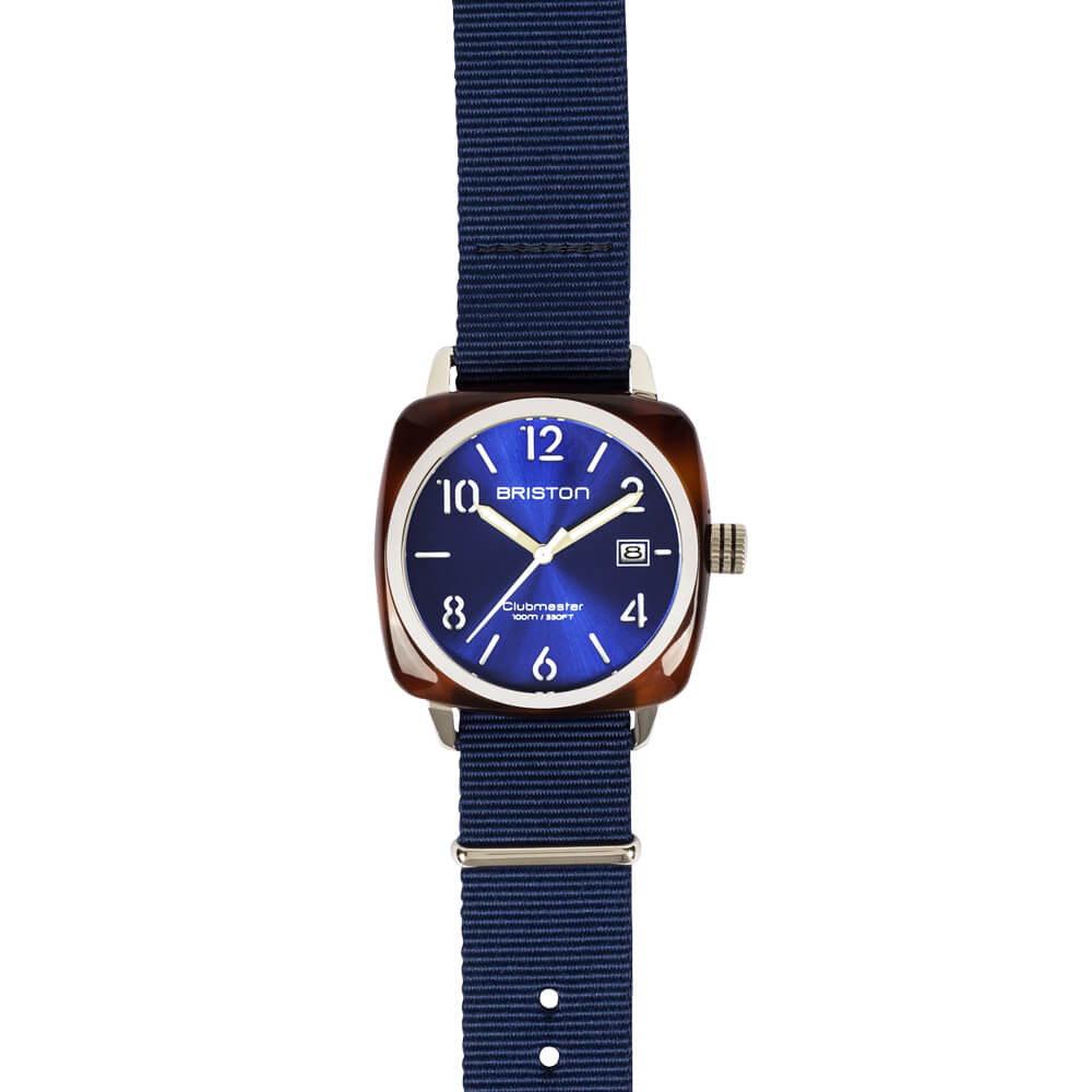 Clubmaster Classic Acetato Azul Marino HMS - Color Plata
