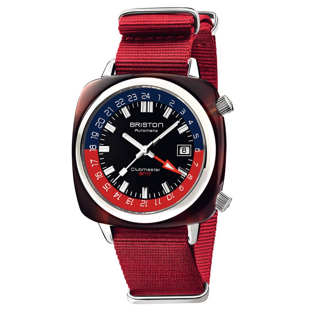 Clubmaster GMT Traveler Acetato - Rojo