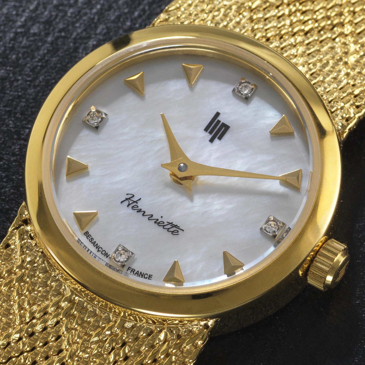 Henriette Manchette Dorado con Diamantes - LIP