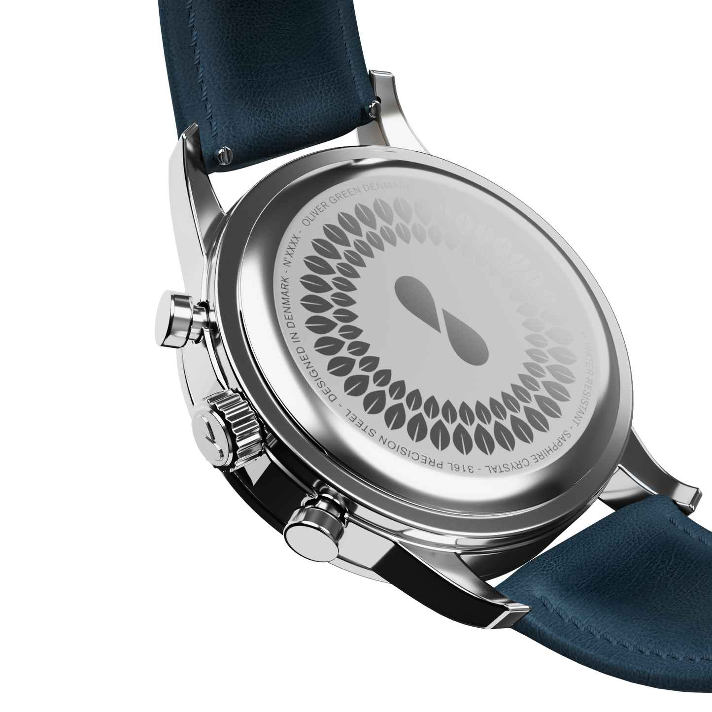 Arbor 36 mm Azul Cuero Azul - Oliver Green