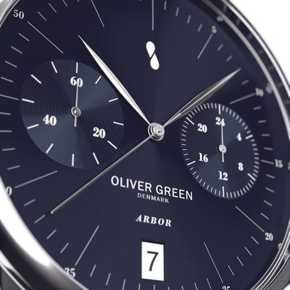 Arbor 36 mm Azul Cuero Azul - Oliver Green