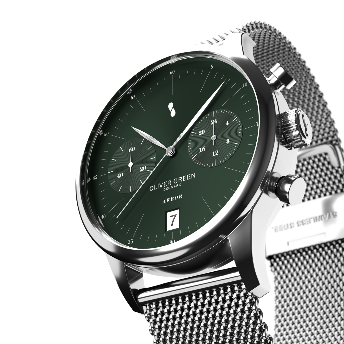 Arbor 36 mm Verde Malla Milanesa - Oliver Green