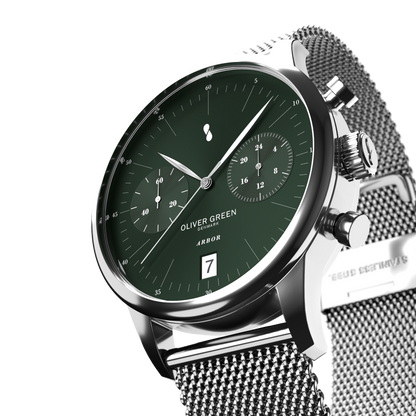 Arbor 36 mm Verde Malla Milanesa - Oliver Green