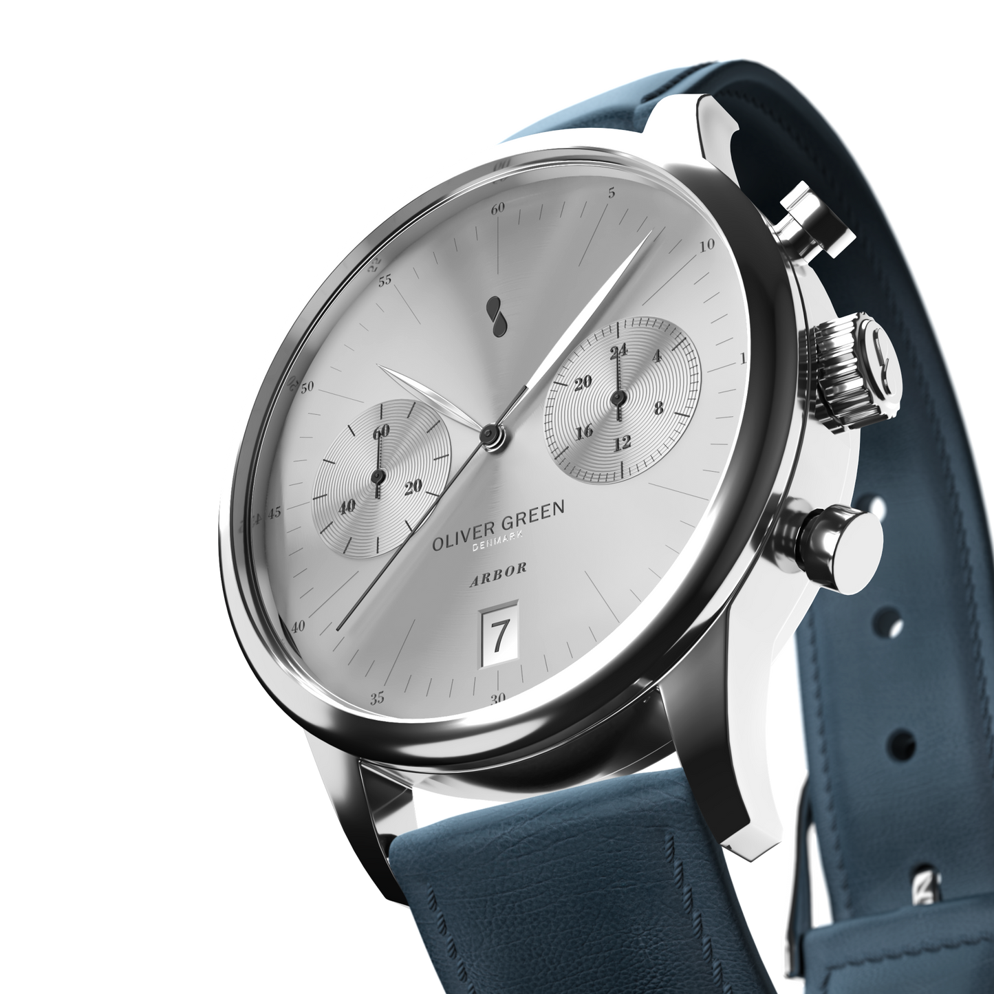 Arbor 36 mm Azul Cuero Azul - Oliver Green