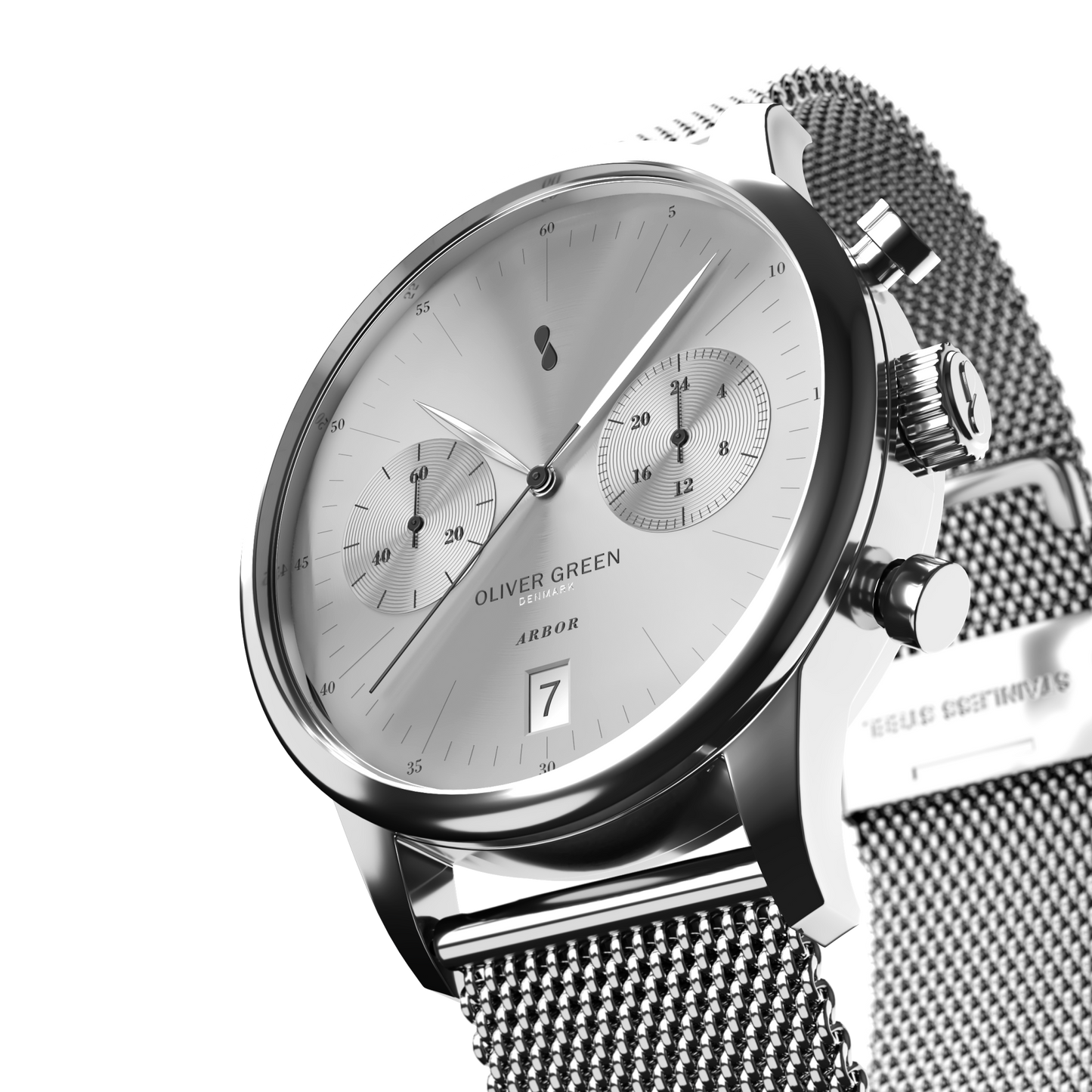 Arbor 36 mm Blanco Malla Milanesa - Oliver Green