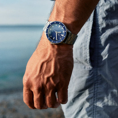 Waves 40mm Acero Azul - Nordgreen