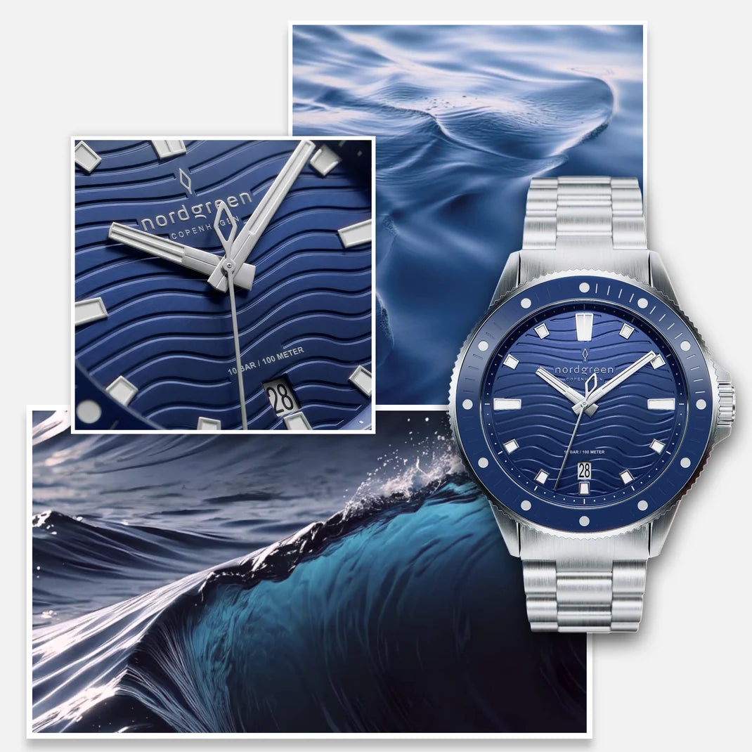 Waves 40mm Acero Azul - Nordgreen