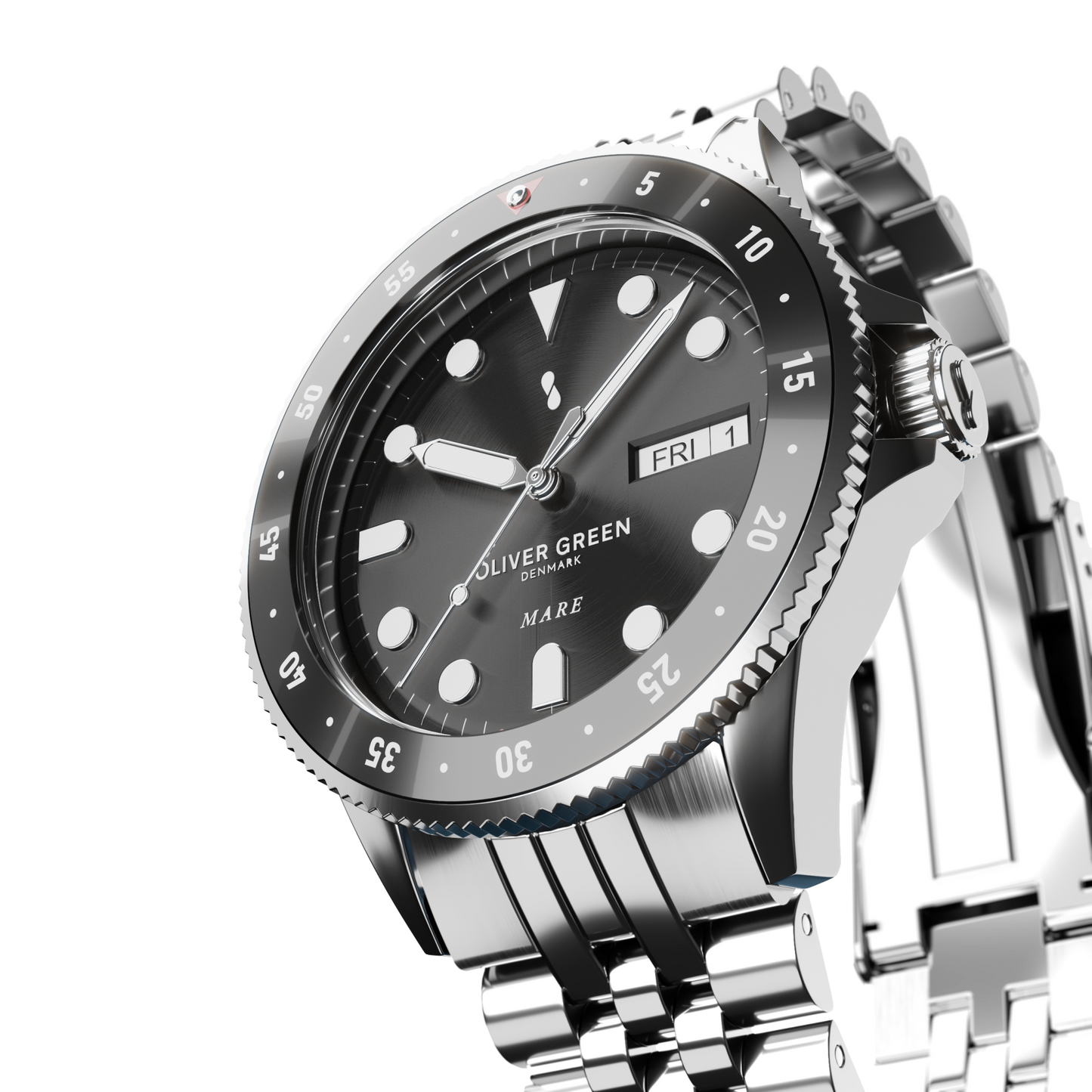 Mare 36 mm Negro Eslabones - Oliver Green