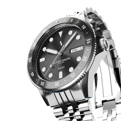 Mare 36 mm Negro Eslabones - Oliver Green