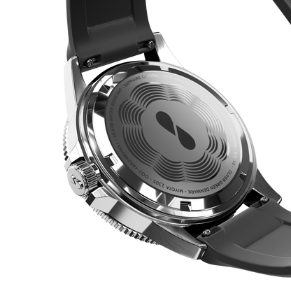 Mare 40 mm Negro Silicona Negra- Oliver Green