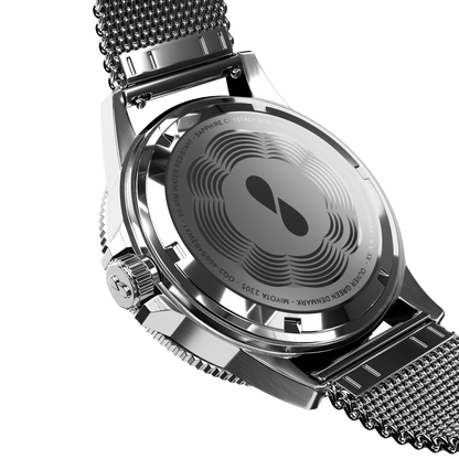 Mare 36 mm Negro Malla Milanesa - Oliver Green