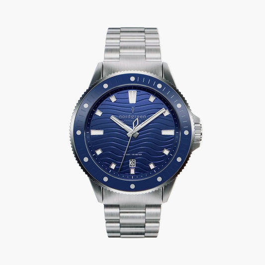 Waves 40mm Acero Azul - Nordgreen