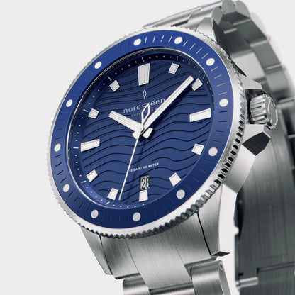 Waves 40mm Acero Azul - Nordgreen