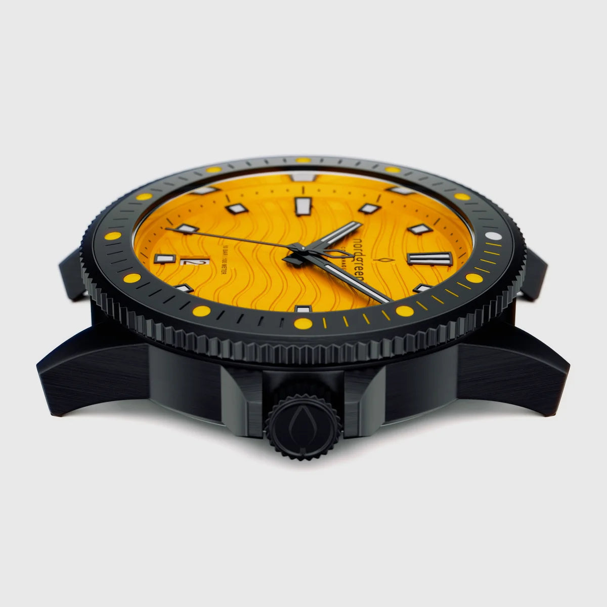 Waves 40mm Full Negro Fondo Amarillo - Nordgreen