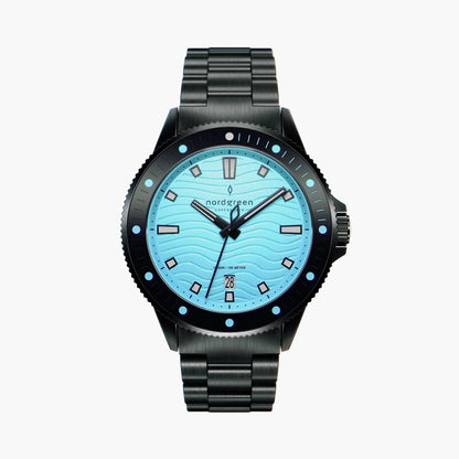 Waves 40mm Full Negro Fondo Turquesa - Nordgreen