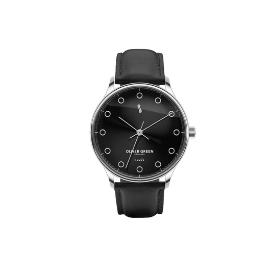 Caeli 32 mm Negro Cuero - Oliver Green