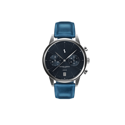Arbor 36 mm Azul Cuero Azul - Oliver Green