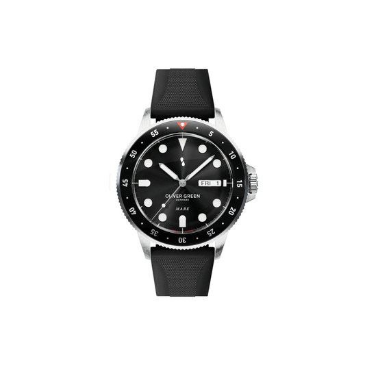 Mare 40 mm Negro Silicona Negra- Oliver Green