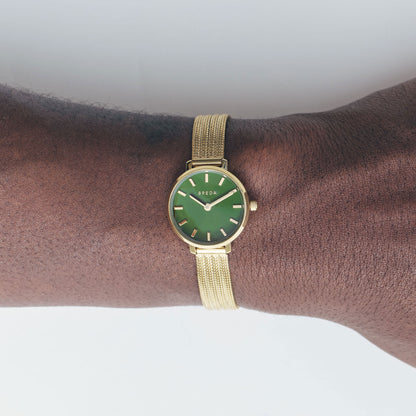 Beverly Malla Fondo Verde Dorado - BREDA