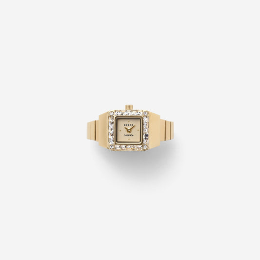 BREDA × DALMATA ANILLO RELOJ DORADO