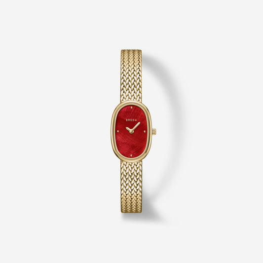 MINI JANE ROJO MALLA DORADA BREDA