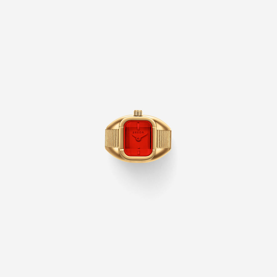 Nocturne Anillo Reloj Rojo - BREDA