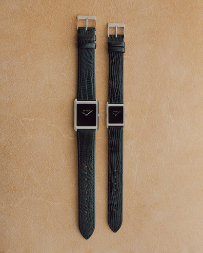 Mini Virgil Lizard Negro Dorado - BREDA