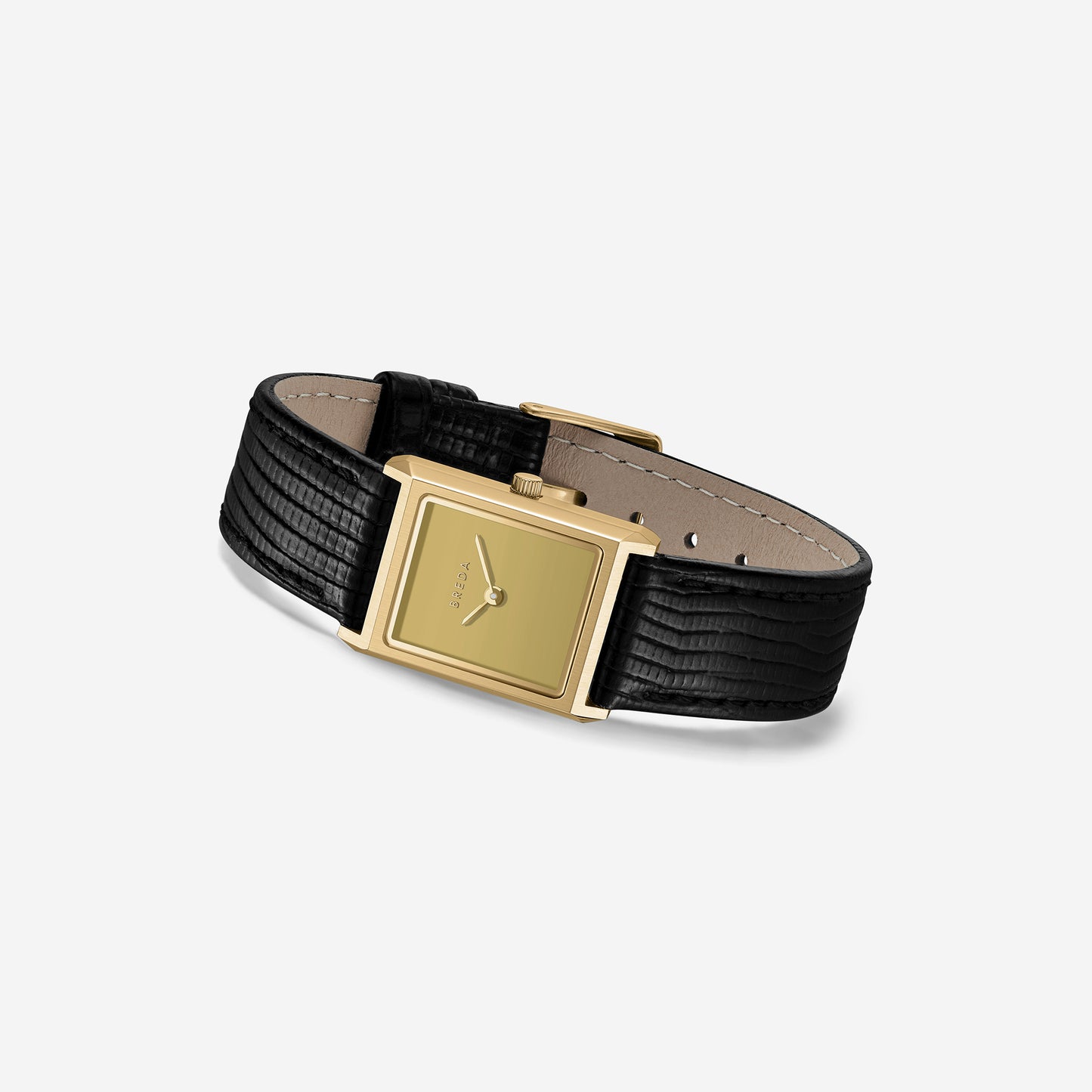 Mini Virgil Lizard Negro Dorado - BREDA