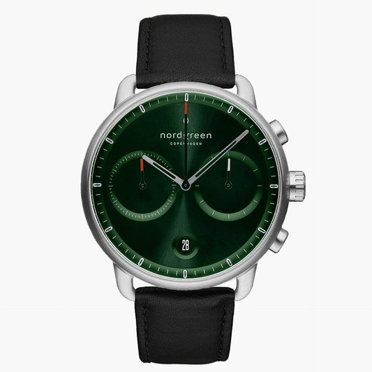 Pioneer Cuero Esfera Verde 42mm  - Nordgreen