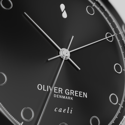 Caeli 32 mm Negro Cuero - Oliver Green
