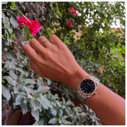 Clubmaster Elegant Acero Gold - Negro