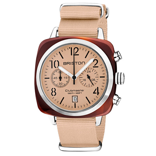 Clubmaster Classic Terracotta Acetato Nude - Color Plata