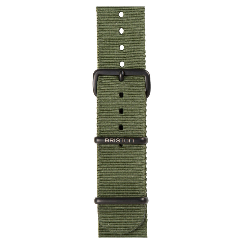 Correa Nato 20mm - Verde Militar Hebilla Negra Mate