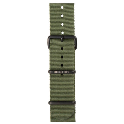 Correa Nato 20mm - Verde Militar Hebilla Negra Mate