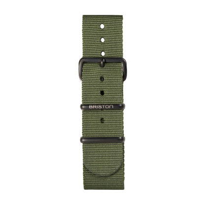 Correa Nato 20mm - Verde Militar Hebilla Negra Mate