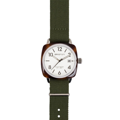 Clubmaster Classic Acetato Verde Militar HMS - Color Plata