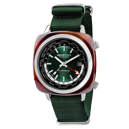 Clubmaster Traveler Worldtime Acetato - Verde Inglés